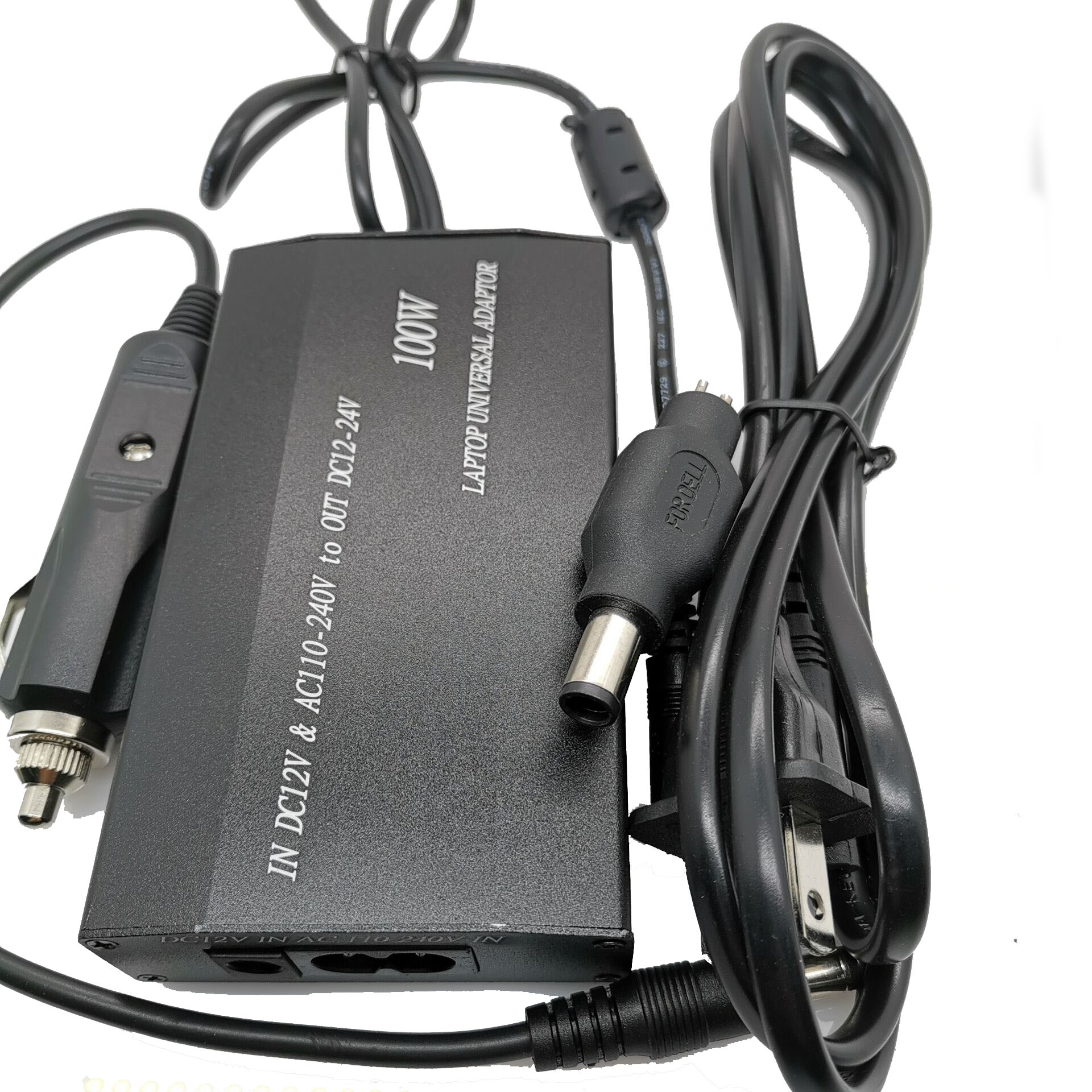 Voor Laptop In Auto Dc Lader Notebook Ac Adapter Voeding 100W Universele Zwart Ondersteuning: 7450forhpdc jack