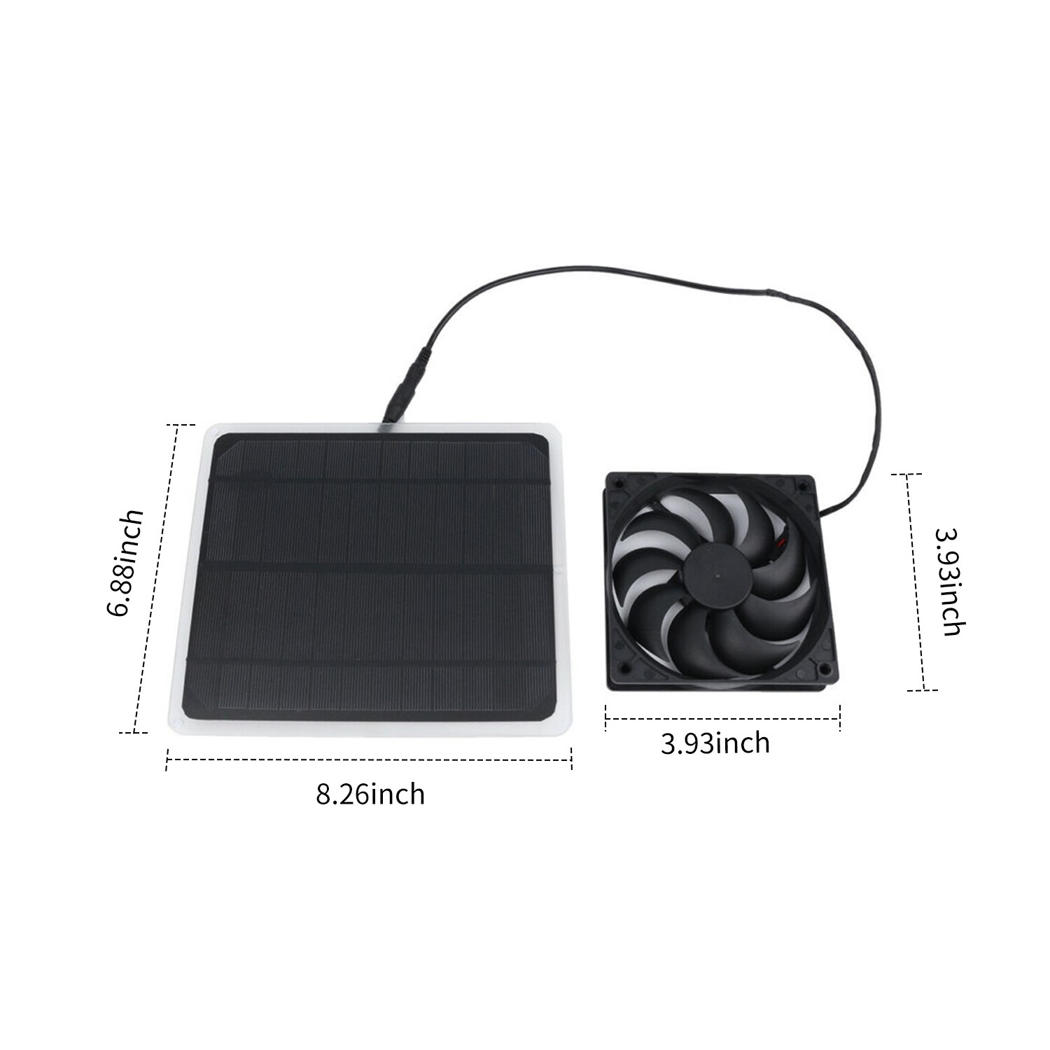 10W Zonnepaneel Fan Ventilator Monokristallijn Silicium Zonnecel Voor Kas Mini Cooling Ventilator Zonne-Ventilator