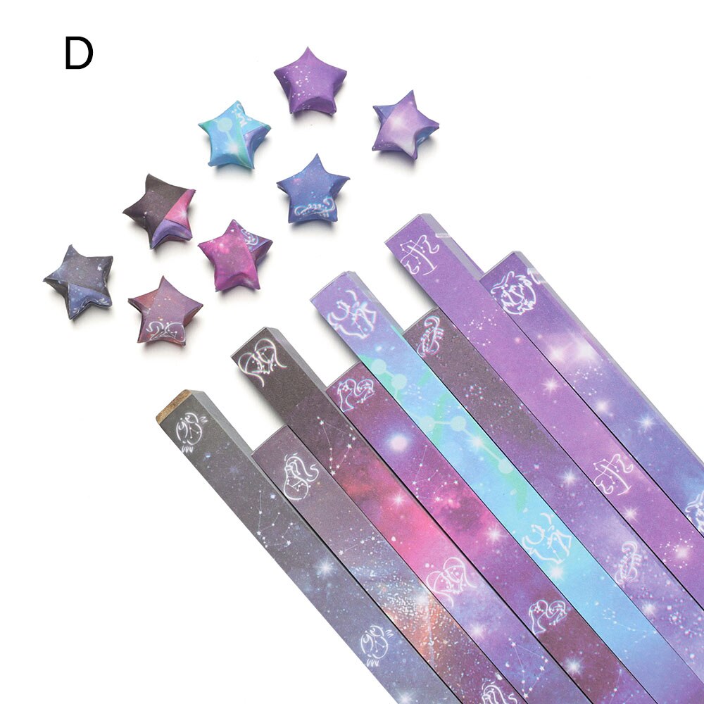 210pcs/lot Glow in Dark Lucky Star Origami Fluorescence Folding Strip Paper Best Wishes Handcraft Craft Paper Decor: not glowing D 540PC