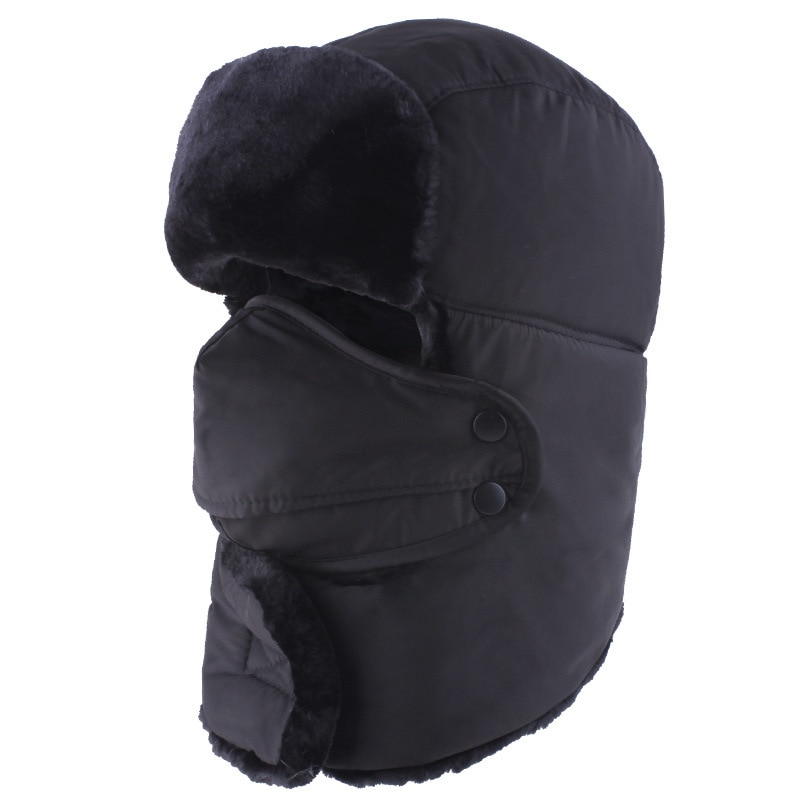 Sport caps tur caps skjerf menn russian trapper termo lue trooper øreklaff snø ski lue cap med fack maske