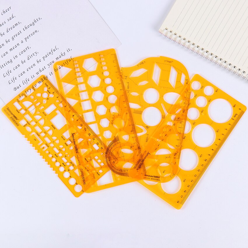 1PC Painting Template Ruler DIY Album Theme Lace Ruler Drawing Board Stencil Geometric Template