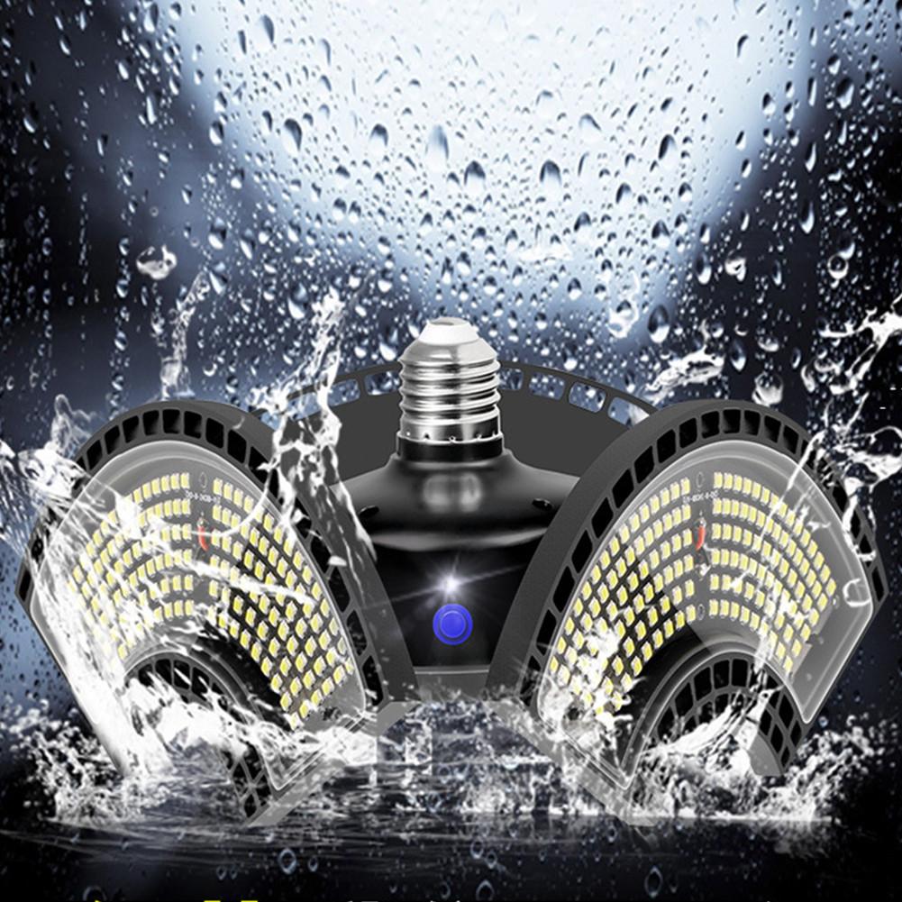 E27/E26 LED Lamp 100-265V 60W Deformation Garage Light UFO High Bay Light Ceiling Light Foldable Workshop Lamp Factory Light