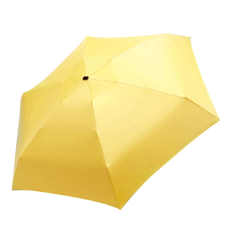 Pocket Umbrella Mini Folding Sun Umbrella Sun Umbrella Foldable Umbrella Mini Umbrella Travel Umbrella: Yellow