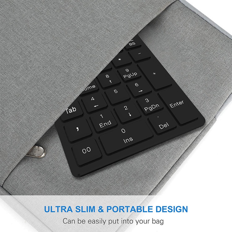27 Keys Bluetooth Wireless Numeric Keypad Mini Numpad with More Function Keys Digital Keyboard for Pc Accounting