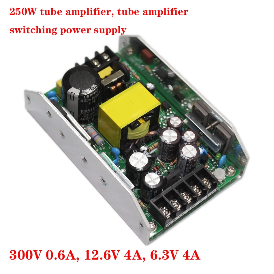 250W Buis Eindversterker Buis Versterker Schakelende Voeding 300V0.6A 12.6V4A 6.3V4A Vertraging Open Circuit