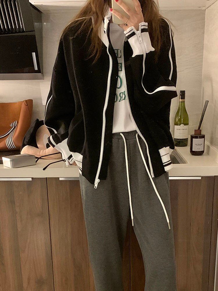 Hoip Jeeky Korean Sports Jacket Women Spring Autumn Fitness Exercise Loose Vintage Coats Windproof Breathable All-match