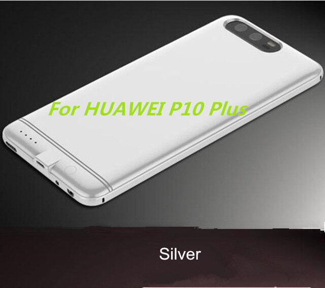 6000mAh Power Bank Cover For Huawei P9/P10 Portable Battery Charger For Huawei P9 Plus Backup Battery Case For Huawei P10 Plus: Silver For P10 Plus