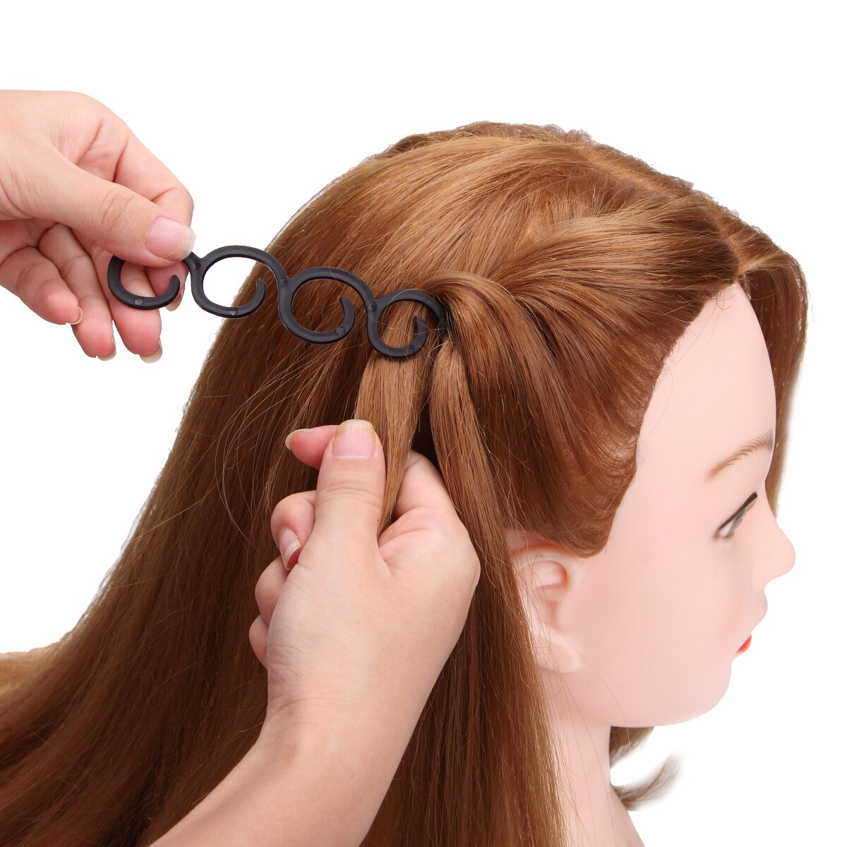 2Pcs/Set Lady French Hair Braiding Tool Hair Twist Styling Clip Braider Roller Bun Maker DIY Hair Band Accessories DIY Home