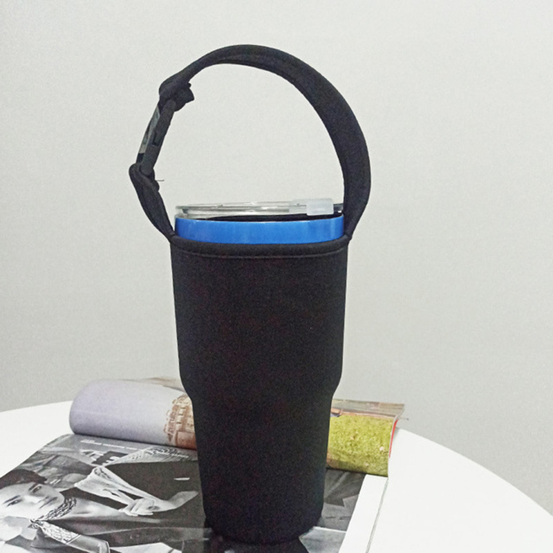 Insulated Bag Coffee Mug Cover Case Thermos Cup Pouch Portable Vacuum Cup Set Camping Accessorie For YETI 30oz Mugs: Black