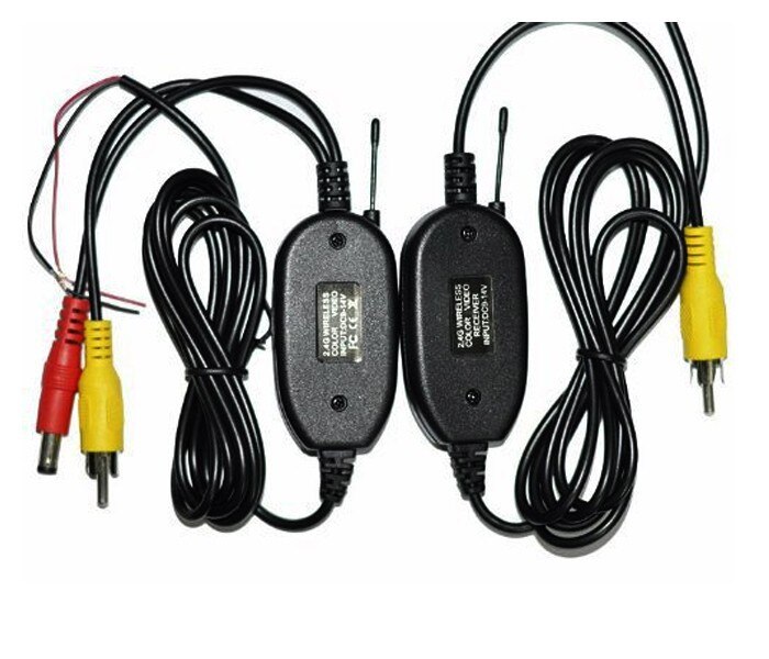 12v 24v back parkering backup cam bil backkamera trådlös kabelsats 2.4 ghz fordonskameror trådlös sändare/mottagare