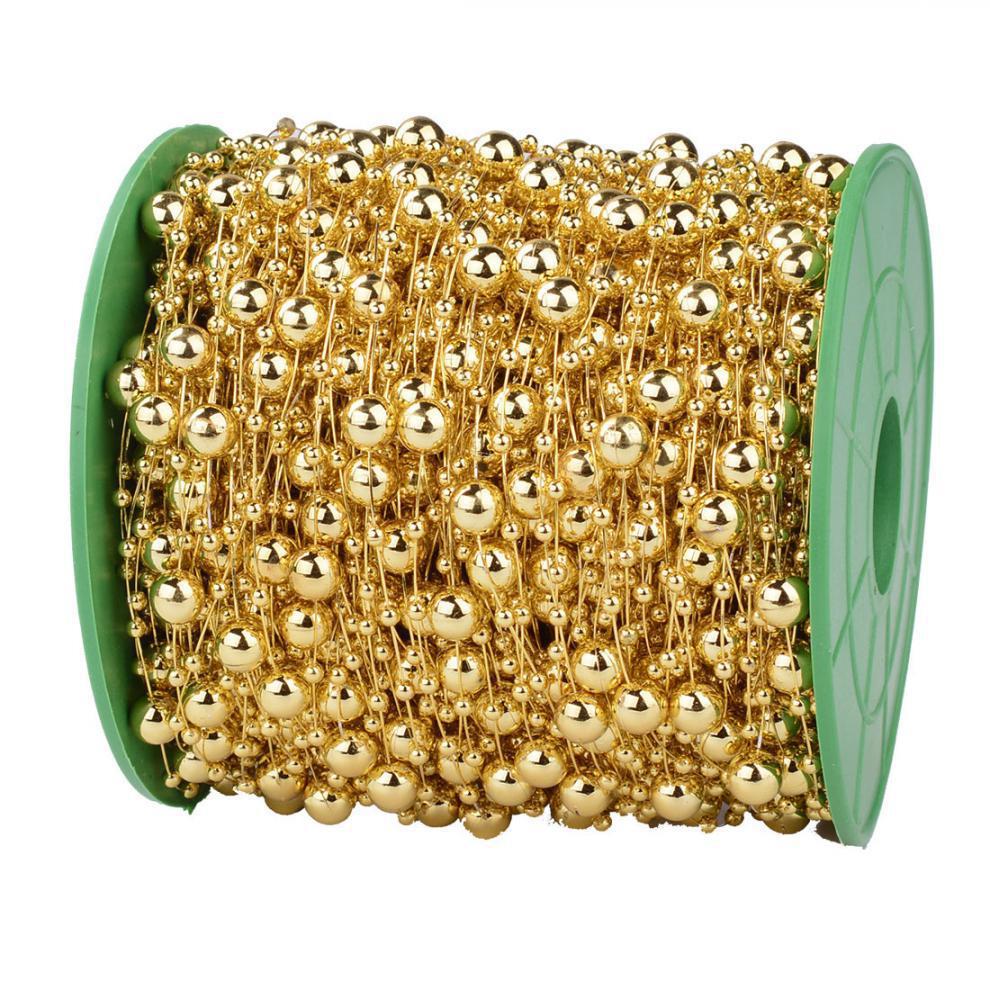 10M 3-8mm Kralen Garland Parel Strengen Vis Ketting Lint voor Kerstboom Krans Cadeaupapier Decoratie: Transparant