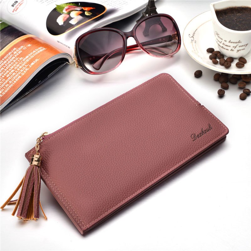 bank-id virksomhet kredittkortholder menn kvinner til deksel på saken lommebok kvinnelig mannlig veske veske lomme porte carte-kortholder b: Mørk rosa