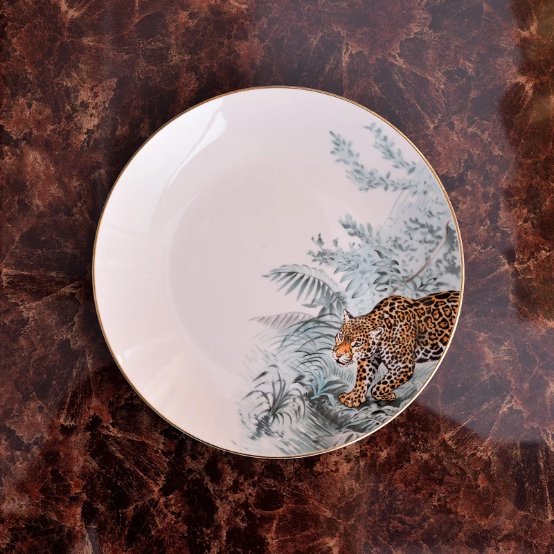 Juegos de platos de cocina, juego de tazas, cuenco, cuchara, platos de cena, taza, plato de postre, juegos de platos y platos de animales del bosque lluvioso