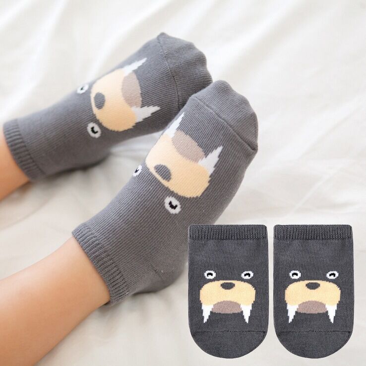 Baby Socks Cotton Anti Slip Floor Cartoon Kids infant Toddlers Autumn Spring Animal Newborn Cute 0-6-12month: 4 / M