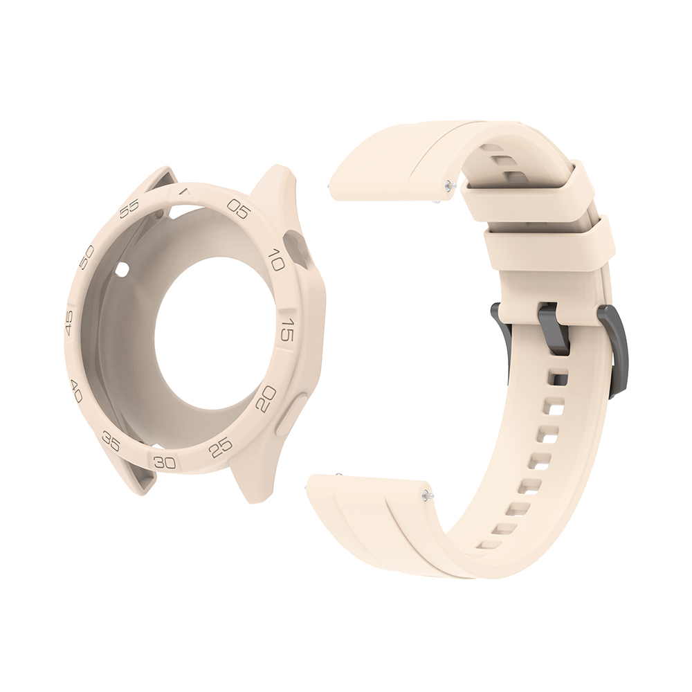 Silikonerem til huawei watch  gt4 gt5 46mm udskiftningsurrem + beskyttende etui: Smaragd