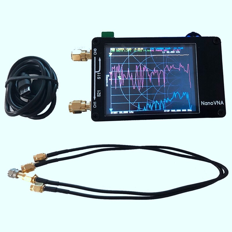 Nanovna Vector Network Analyzer Digital Touching Screen MF HF VHF UHF 50KHz-900MHz Antenna Analyzer Chargeable