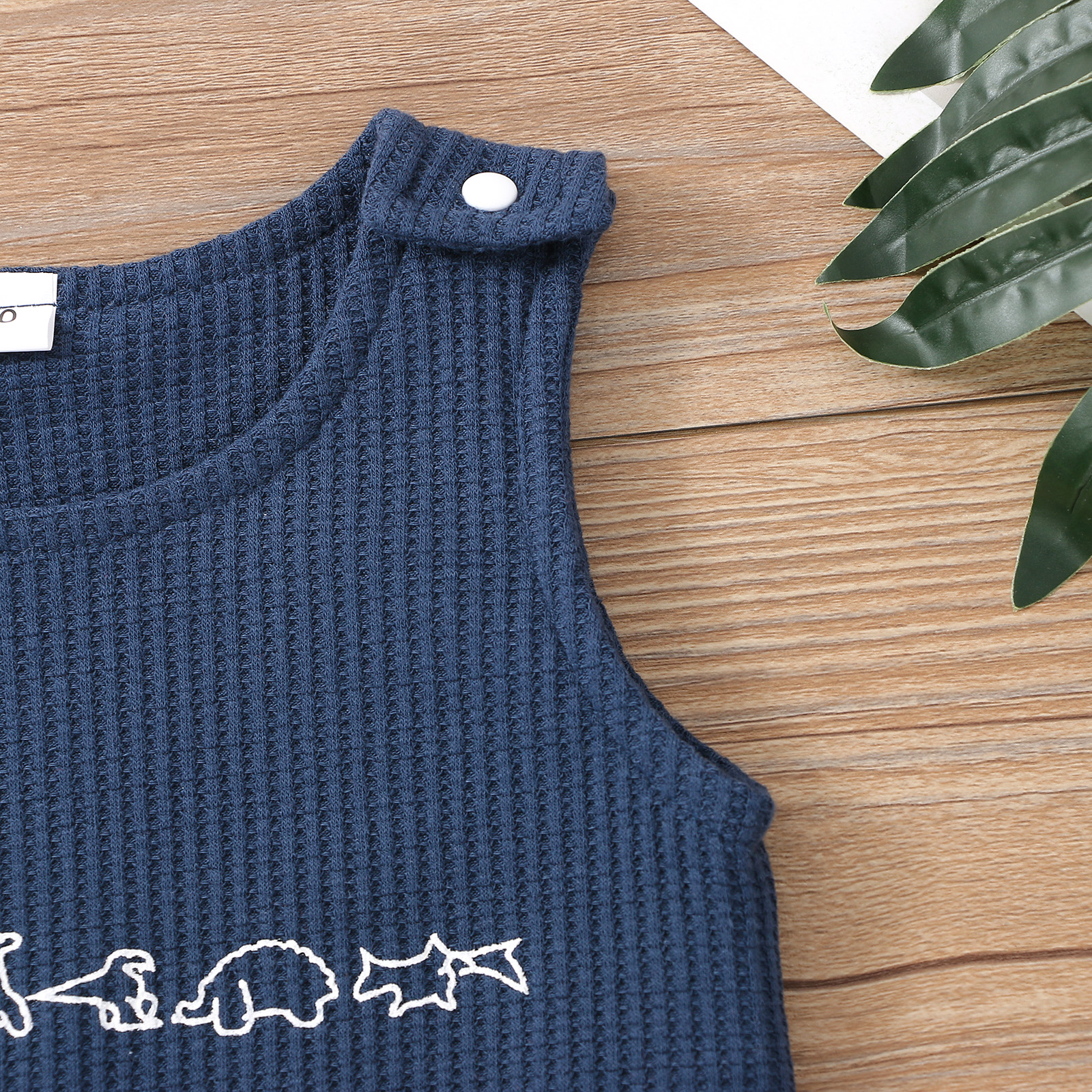 0-18M Baby Boy pagliaccetto senza maniche girocollo dinosauro stampato abbottonato pantaloni corti body per abbigliamento estivo per bambini