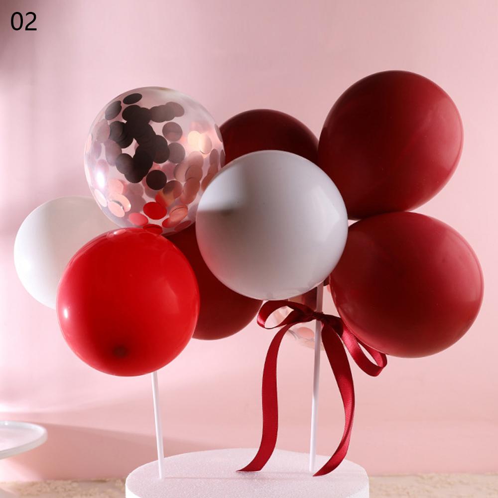 14 Stks/pak 5Inch Ballon Cake Topper Cloud Vorm Confetti Ballon Cake Topper Ballonnen Voor Verjaardag Baby Shower Wedding Decor: 02