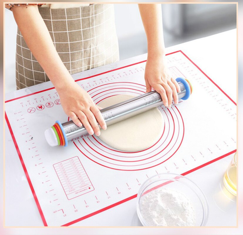 Silicone Baking Mat Sheet Pizza Dough Maker Rolling Dough Pad Dough Cutter Non Stick Pastry Mat Kneading Baking Accessories