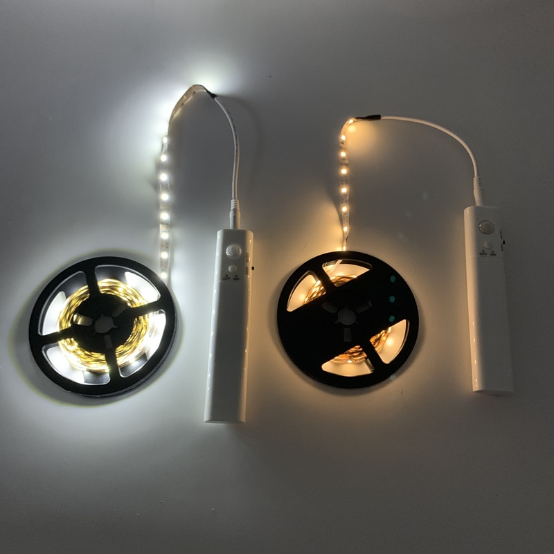 Pir trådløs bevegelsessensor ledet nattlys sengeskap trapp sensor lys luminaria usb 5v ledet stripe nattlampe til tv bakgrunnsbelysning