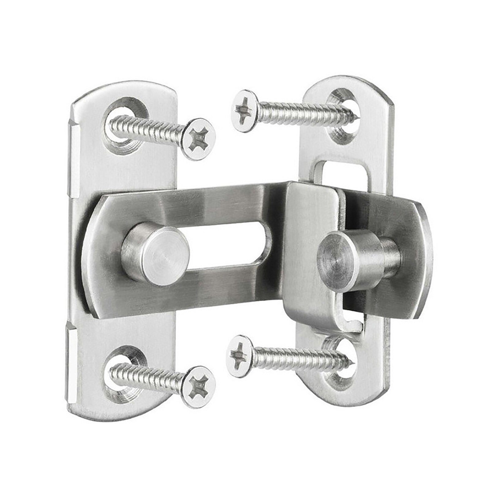 Cerradura de pestillo de puerta de 2 piezas, gancho de Metal fundido, textura, adorno de decoración del hogar, puertas de inodoro, cerradura de puerta corredera de ángulo recto