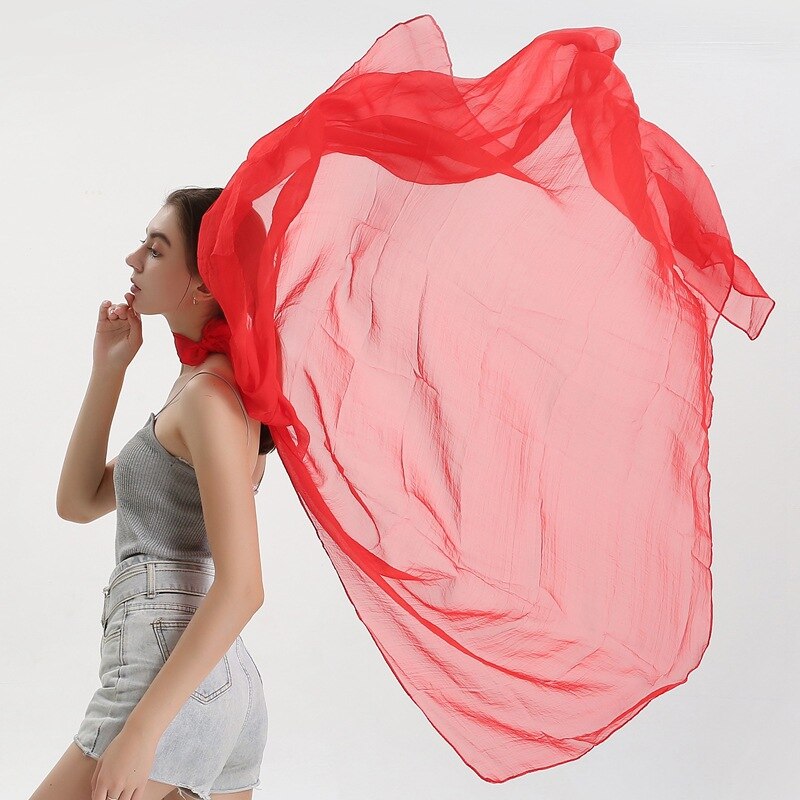 Scarf hijab scarf kvinnor dansar sidenscarf sjalar och omslag enfärgad huvud hals halsduk bandana satin pashmina