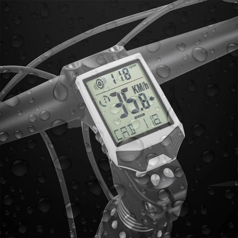 Multifunctionele fietscomputer 2.8 inch groot scherm cadans hartslag led lichtgevende lange heldere mountainbike snelheidsmeter