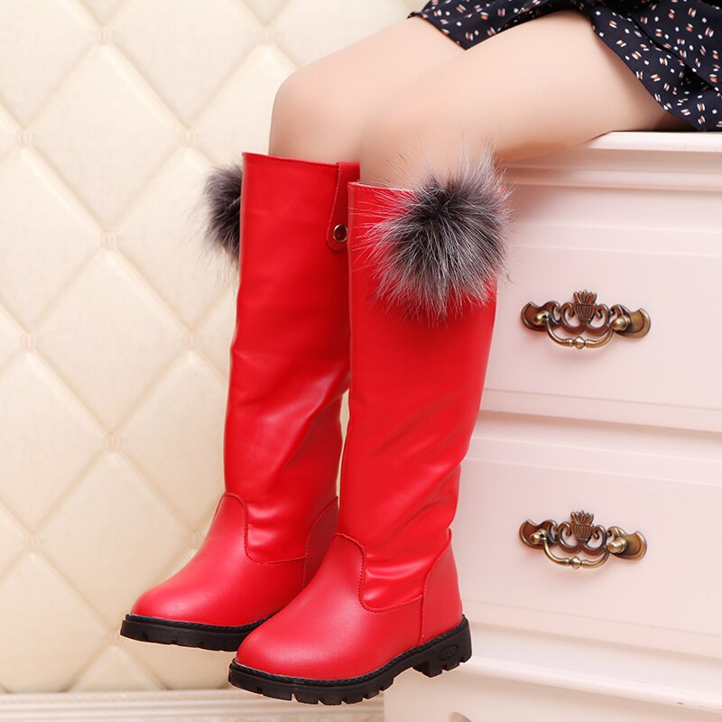 winter boots for girls leather shoes Children Girl princess knee-high Boots Anti-Slip Infant Kids Baby Shoes SC103