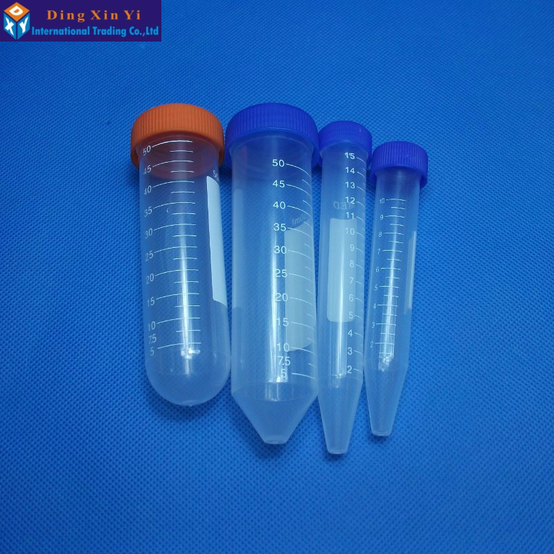 15ML 10PCS/LOT Plastic centrifuge tube PP Microcentrifuge Centrifuge Tubes with screw cap Plastic Test Sample Vials Clear