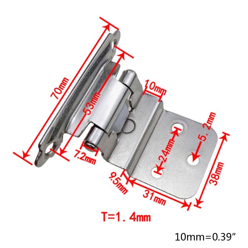 30Pcs Kitchen Cabinet Door Hinges Face Frame Matte Black Self Closing Furniture Cupboard Hinges Hardware