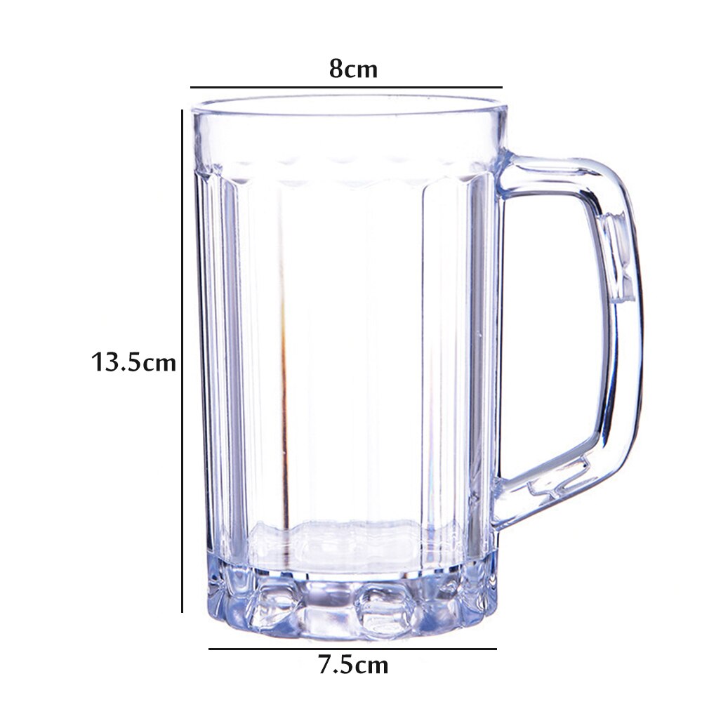 500ml gennemsigtige ølkrus plastik ubrydelig morgenmad mælk kaffe juice vand kop barware drikkevarer til hjemme fest bar ktv