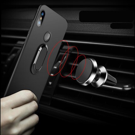 Funda con soporte magnético con anillo de dedo para móvil, Protector de pantalla, película protectora para Umidigi BISONGT