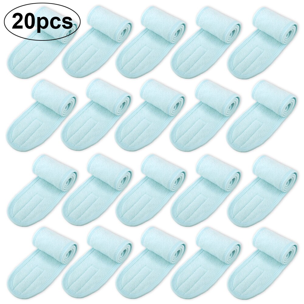 1/2/5/10/20 stücke Wimpern Verlängerung Spa Gesicht Stirnband machen-hoch wickeln Kopf Frottee Haarband strecken Handtuch mit Magie Band: Himmel Blau