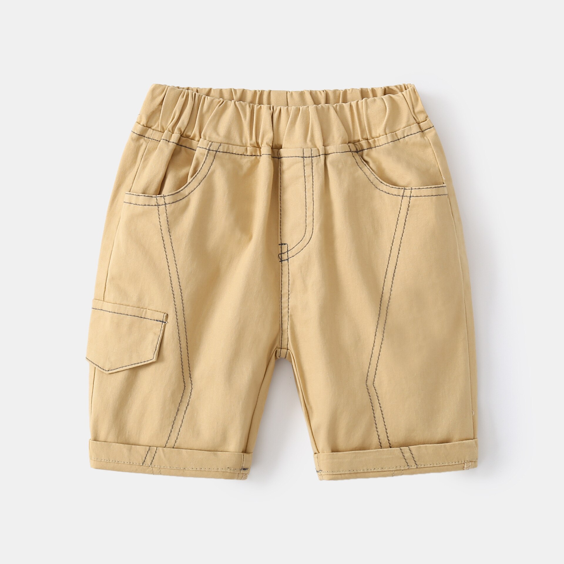 Vêtements d'été en coton pour bébés garçons, Shorts taille moyenne, à la , bas pour hommes, tenue pour nourrissons, 3-8T: 2 / 130
