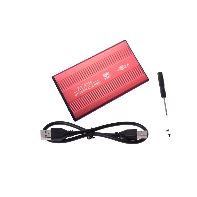 2.5inch USB 2.0 External HDD Enclosure 3TB 480mbps High Speed Aluminum HDD Drive Case for 2.5" SATA Hard Disk