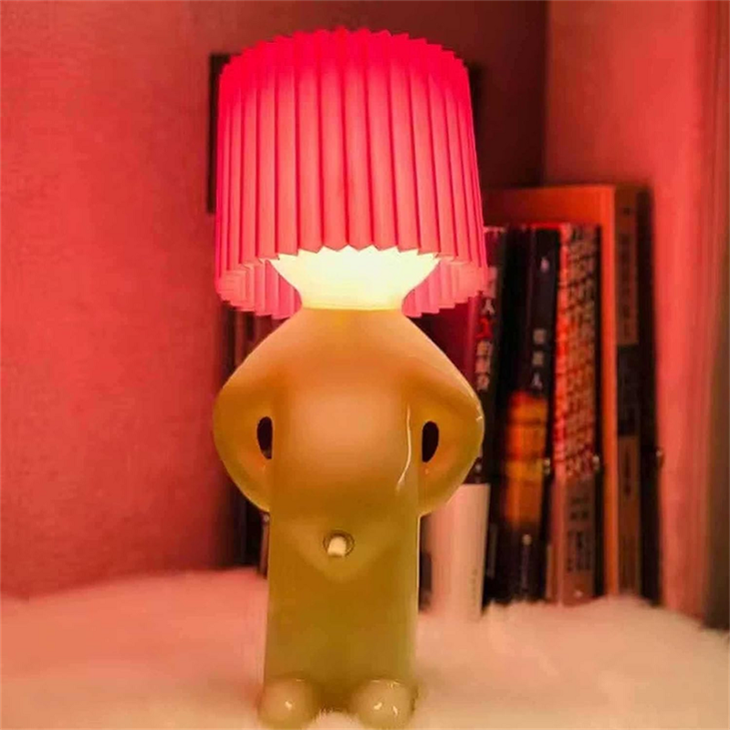 Geknüpfte freche junge kreative Tisch lampe einzigartige LED-Falten lesen Beleuchtung Schlafzimmer Nachttisch Licht Kinder: Blau
