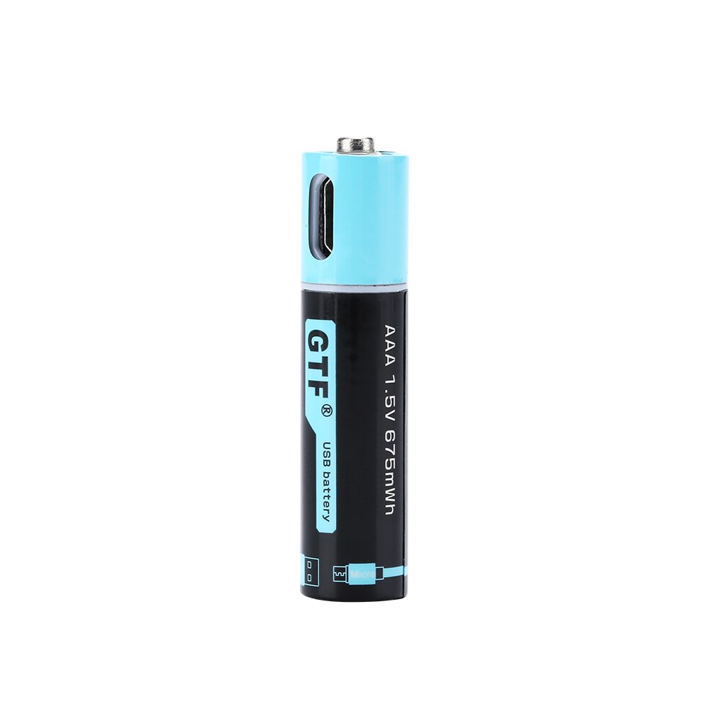GTF AAA Akumulator 1.5V 450mAh USB - Do Zabawek i Pilotów