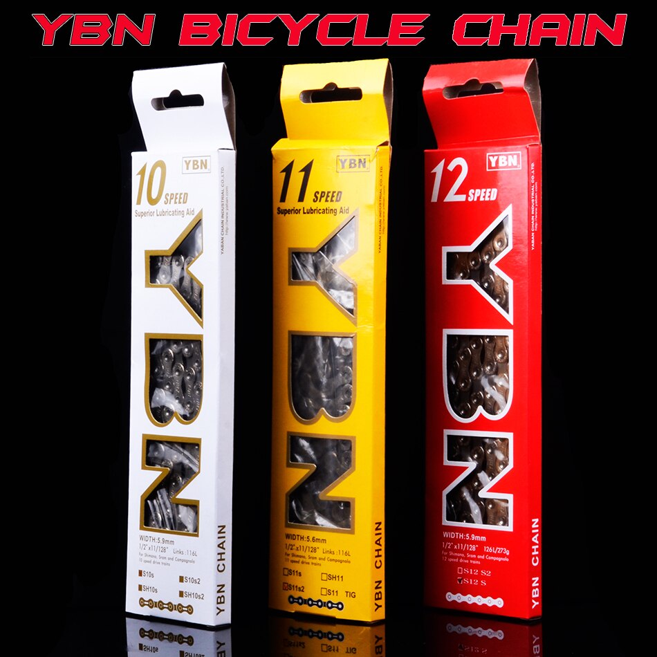 Freies YBN X12L x10 x10sl x9sl x11sl fahrrad kette 9 10 11s gold mountain road bike sram SHIMANO 116 länge fahrrad kette