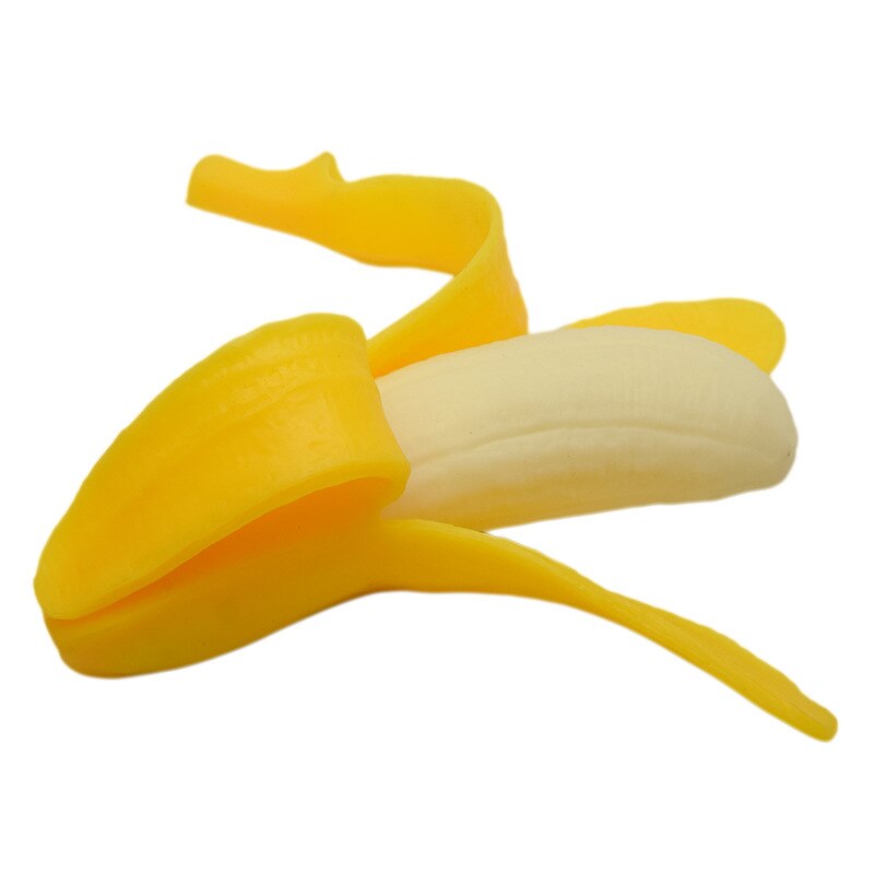 Spoof Peeling Bananen Decompressie Speelgoed Squish Games Prank Funny Trick Joke Gags Bananasplit Stress Reliever Mischief