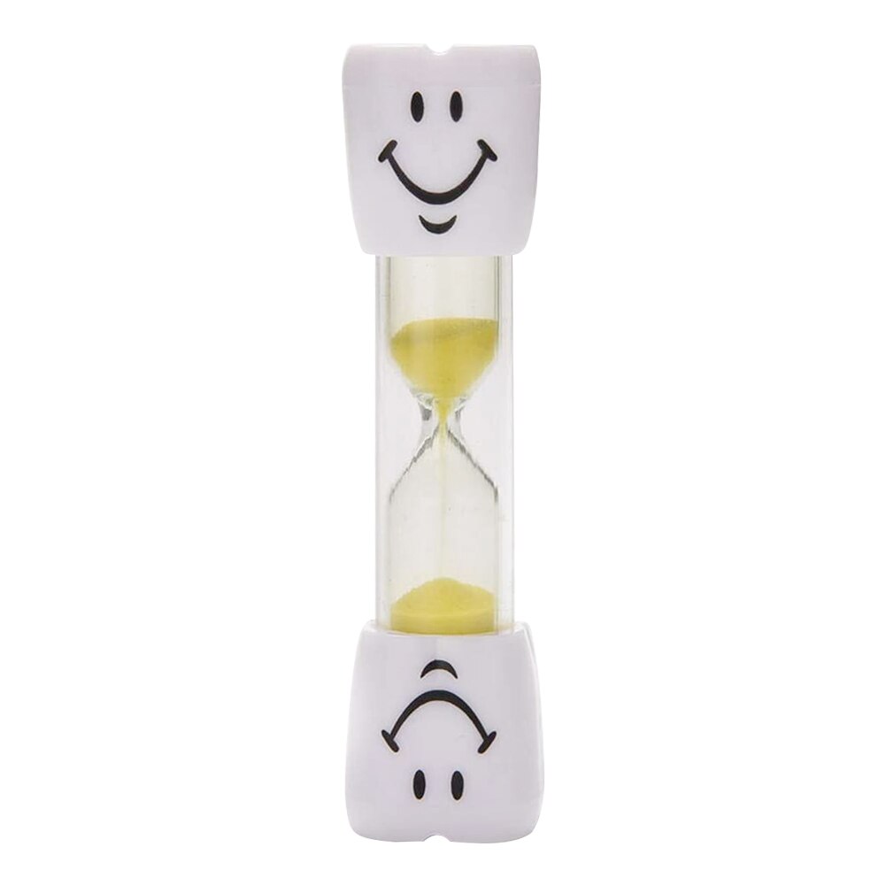 Children Kids Hourglass Toothbrush Timer Smiling Face For Cooking Sandy Clock Brushing-Teeth Sands Timer Sandglass Ornament: Yellow