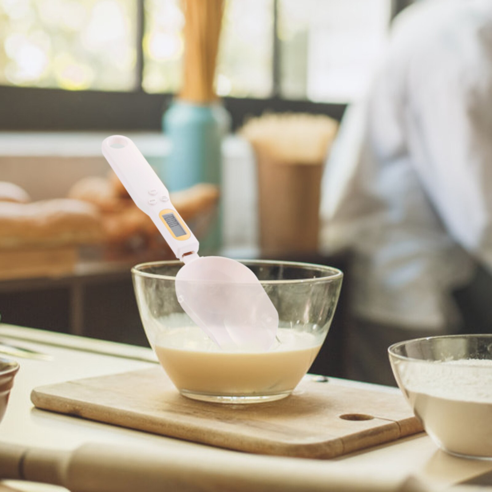 500g/0.1g High Precision Kitchen Food Scale Spoon Digital Gram Measuring Tools Electronic Weighing Grams Cup for Portioning Tea