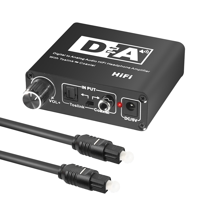 Hifi Dac Amp Digitale Audio Analoog Converter Rca 3.5 Mm Hoofdtelefoon Versterker Toslink Optische Coaxiale Uitgang Draagbare Dac 24bit