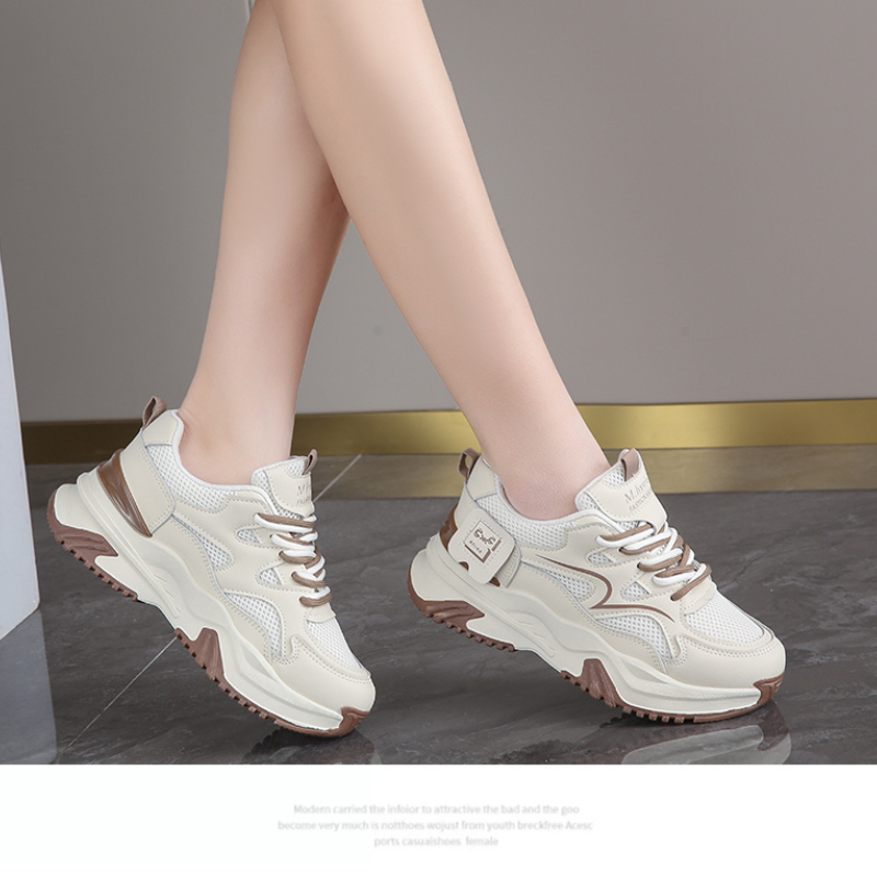 Scarpe da ginnastica bianche moda donna primavera scarpe sportive con suola spessa scarpe da tennis moda donna 2025 scarpe firmate leggere