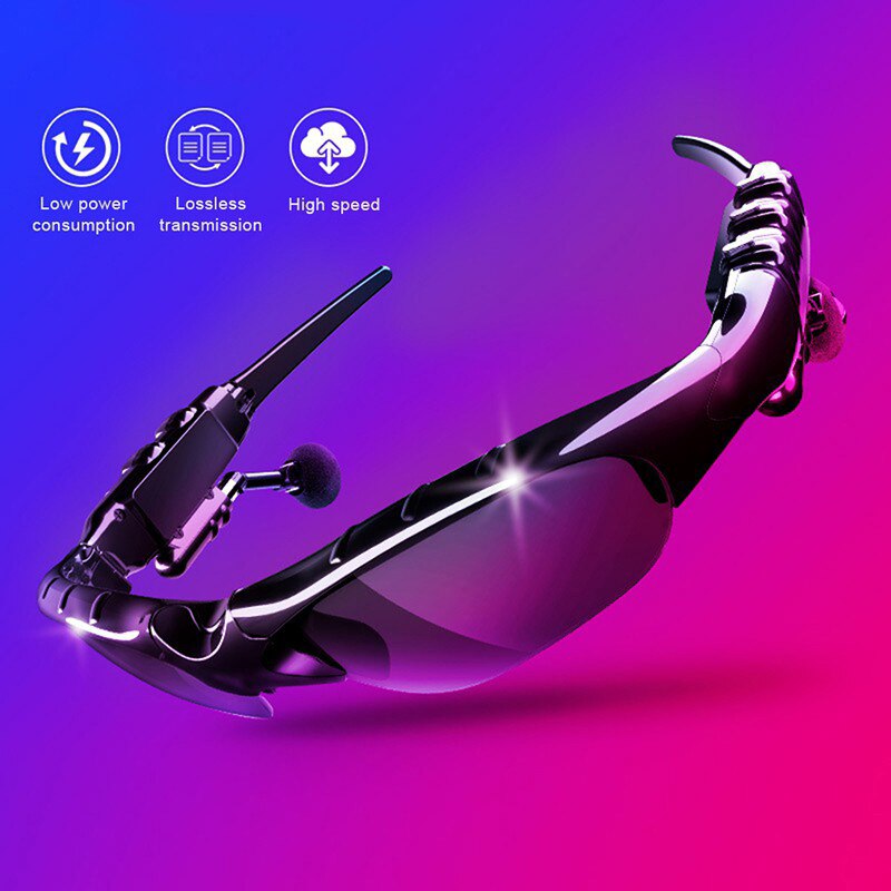 Stereo-oordopjes draadloze headset met microkleurige bril zonnebril voor rijden fietsen sport ruisonderdrukking hoofdtelefoon