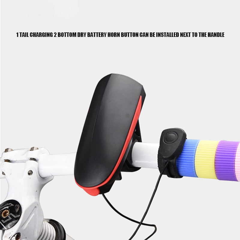 Cykel alarm bell 120 db vattentät två lägen universal för utomhus nattsäkerhet cykling elektronisk cykel ridning ring cykel horn