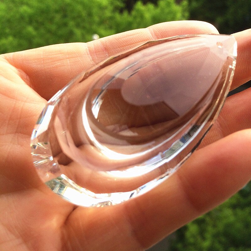 (Gratis Ring) 63mm K9 Crystal Shell Vorm Champane/AB/Clear Kleur Kroonluchter Hanger Mooie Verlichting Deel Woondecoratie: Clear