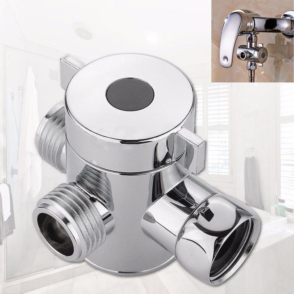 Badeværelsesarmatur vandhane reservedele 1/2 tommer trevejs t-adapter ventil til toilet bidet brusehoved omskifterventil