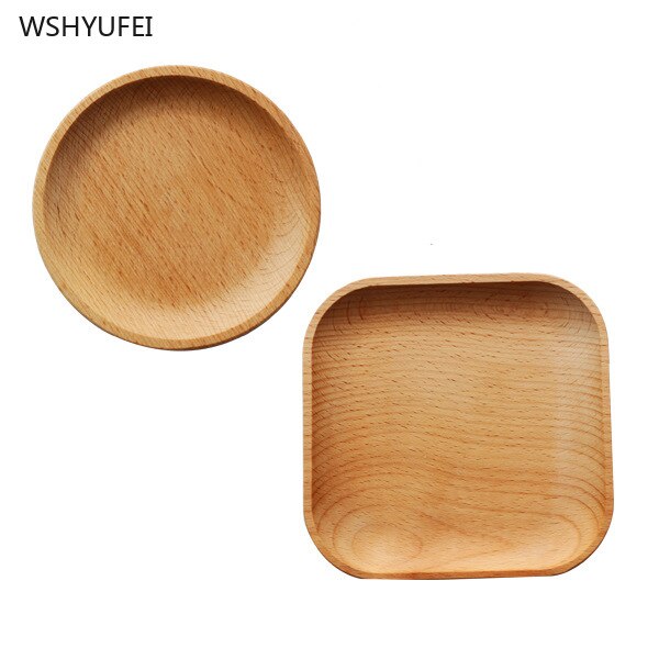 4 st direktförsäljning vedfat hel träfat dessertkaka västerländsk mat bakning köksredskap rund fatbricka mugghållare