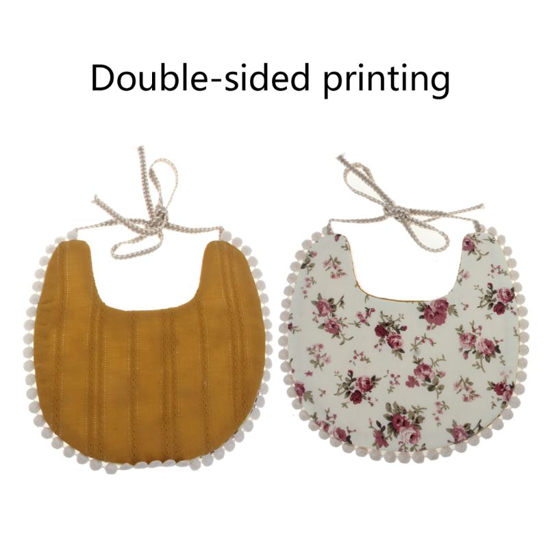 Bébé gland salive serviette florale Vintage -né photographie Double face bavoirs garçons filles accessoires Bandana campagne Costume enfants