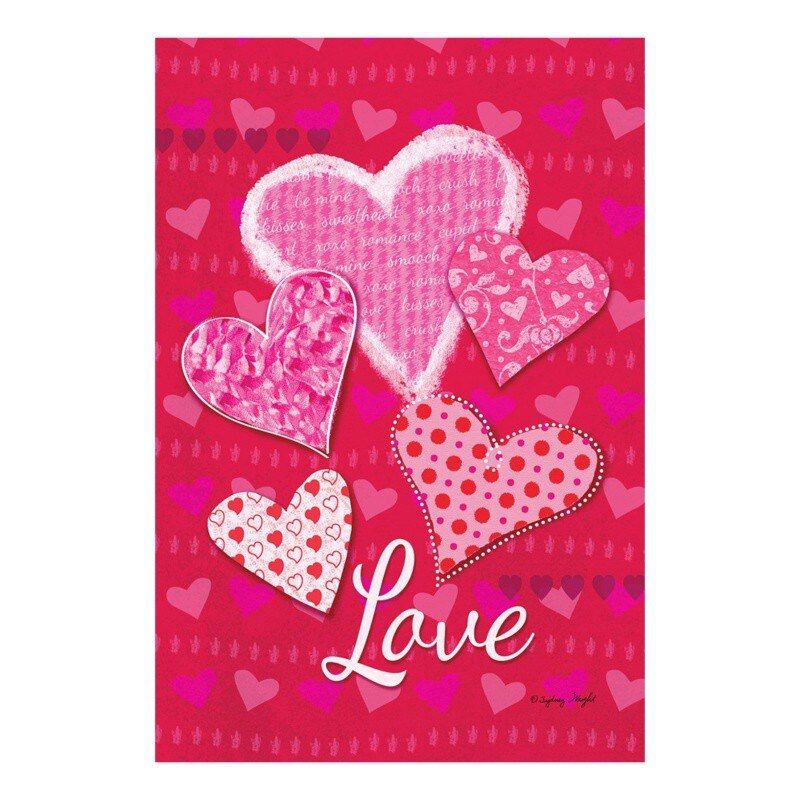 Happy Valentine's Day Garden Flag Sweet Hearts Flag Indoor Outdoor Home Decoration Banner Garden Living Room Flying Flag: 4